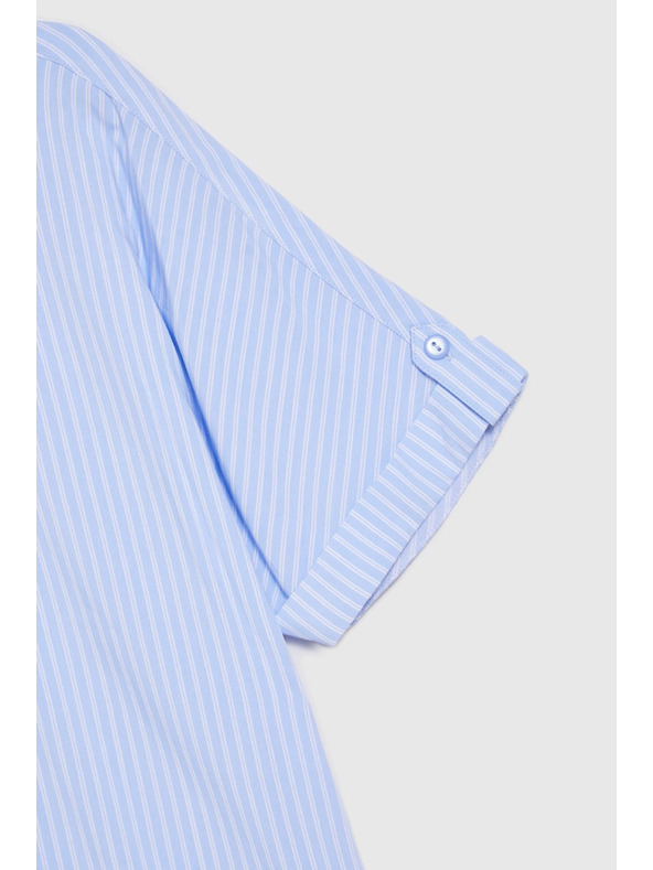 Moodo Svetlo modra črtasta srajca Moodo