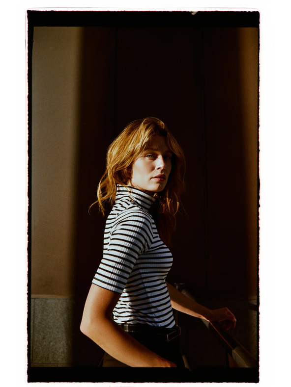 Moodo Majica z ovratnikom v črtah Moodo