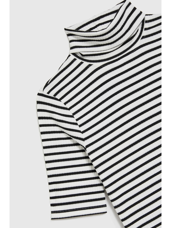 Moodo Majica z ovratnikom v črtah Moodo