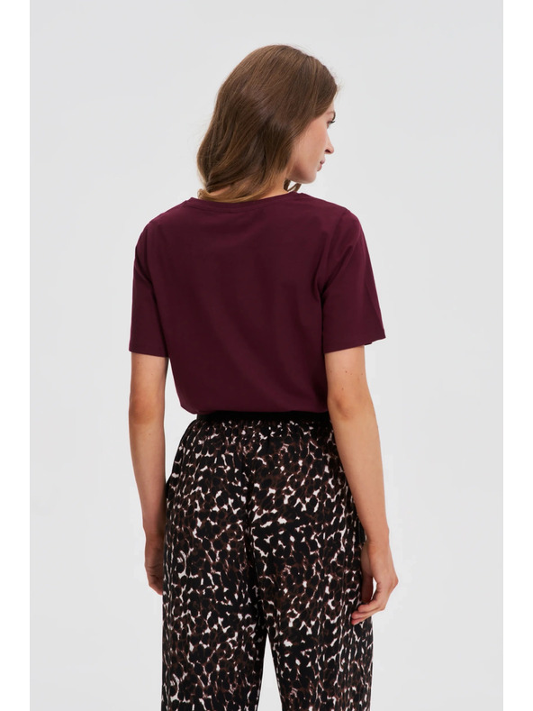 Moodo Gladka vinsko rdeča majica Moodo