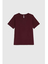 Moodo Gladka vinsko rdeča majica Moodo