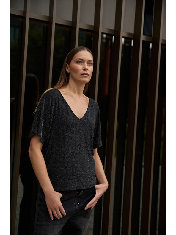 Moodo Bluza za nošenje na dva načina črne barve Moodo