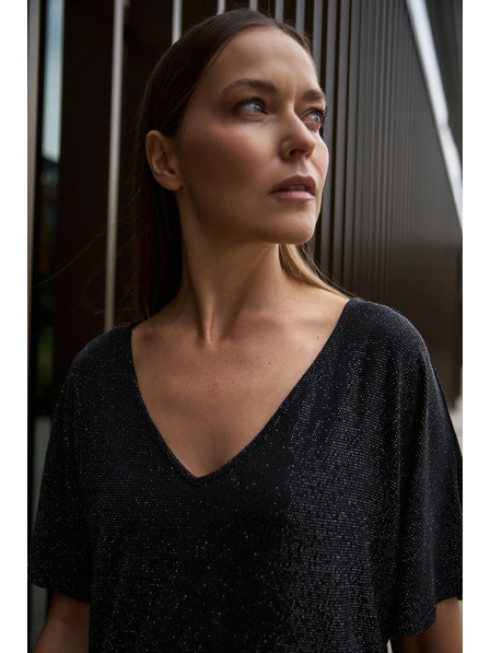 Moodo Bluza za nošenje na dva načina črne barve Moodo