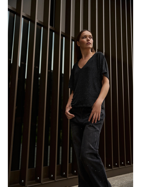 Moodo Bluza za nošenje na dva načina črne barve Moodo