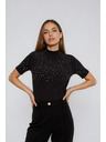 Moodo Črna majica s kratkimi rokavi Moodo