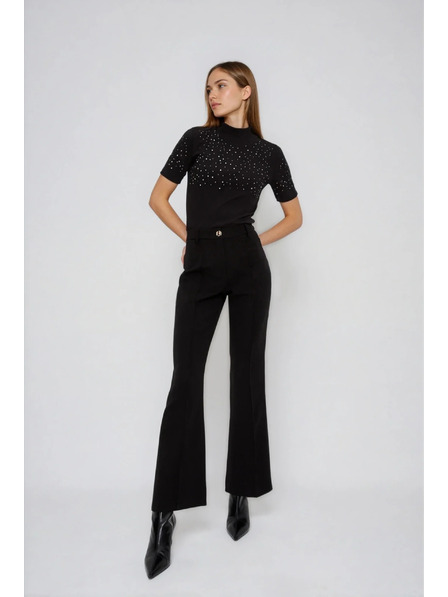 Moodo Črna majica s kratkimi rokavi Moodo