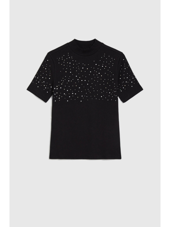 Moodo Črna majica s kratkimi rokavi Moodo