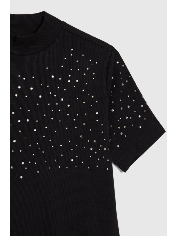 Moodo Črna majica s kratkimi rokavi Moodo