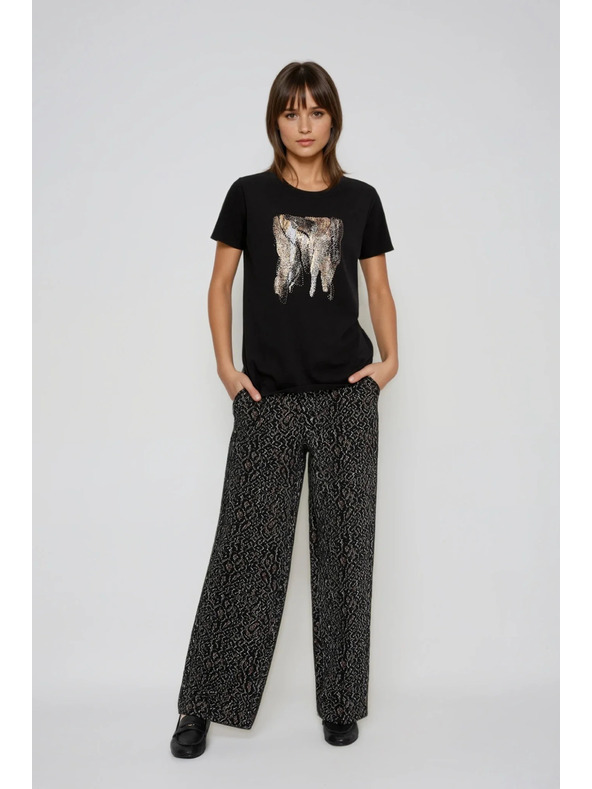 Moodo Bluza s potiskom črne barve Moodo