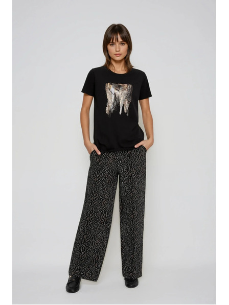 Moodo Bluza s potiskom črne barve Moodo