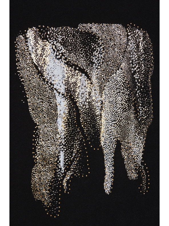 Moodo Bluza s potiskom črne barve Moodo