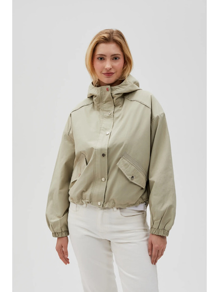 Moodo Kratka jakna s kapuco olivne barve Moodo