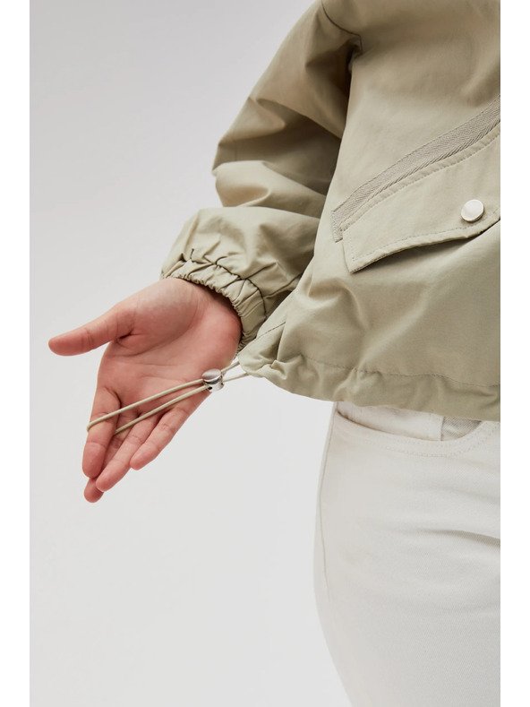 Moodo Kratka jakna s kapuco olivne barve Moodo