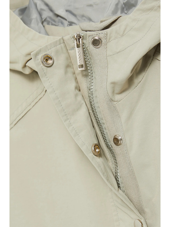 Moodo Kratka jakna s kapuco olivne barve Moodo