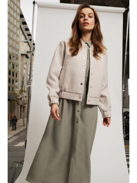 Moodo Bež bomber jakna za ženske Moodo