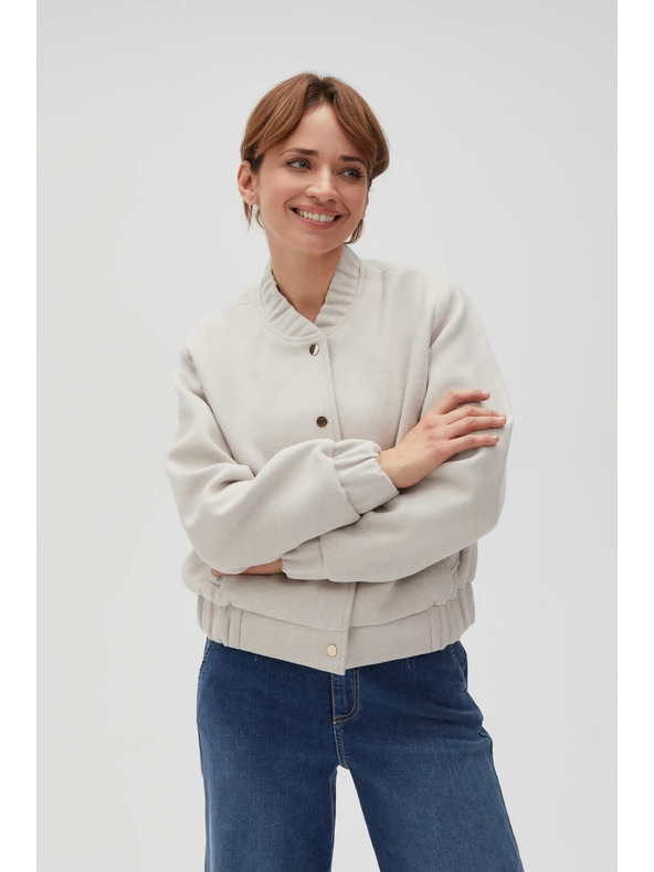 Moodo Bež bomber jakna za ženske Moodo