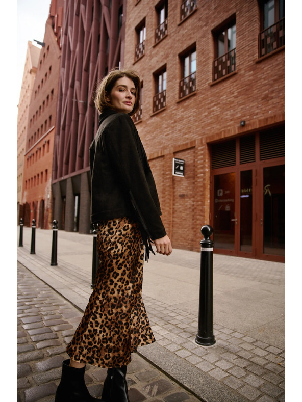 Moodo Črna jakna z resicami Moodo