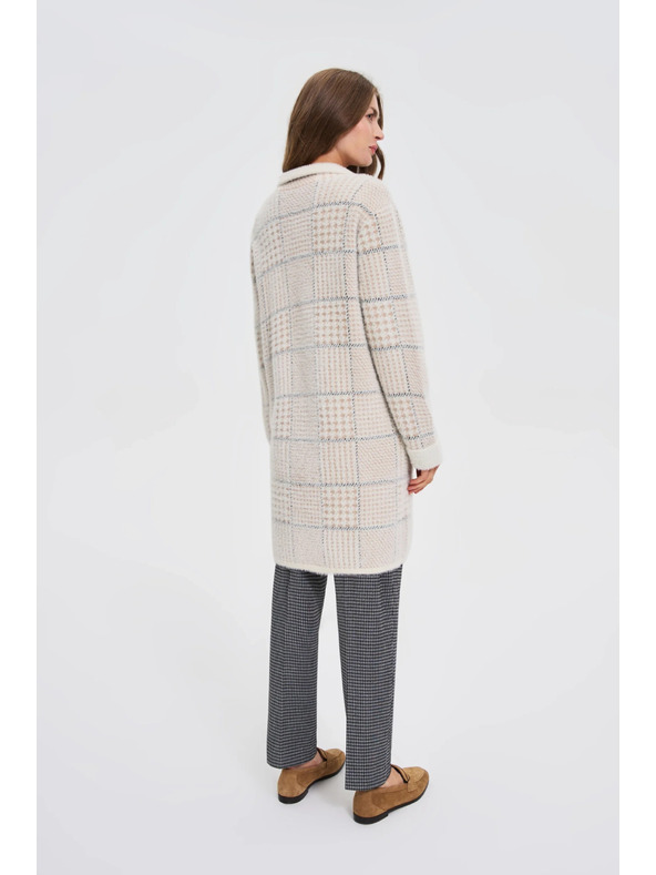 Moodo Karirast bež plašč Moodo