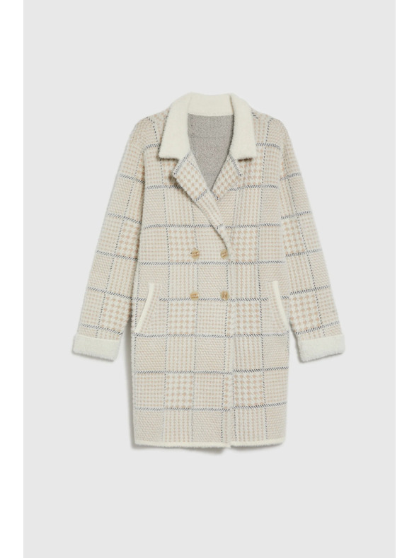 Moodo Karirast bež plašč Moodo