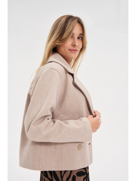 Moodo Kratek bež plašč Moodo