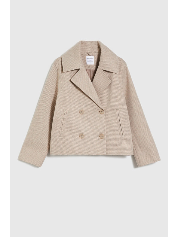 Moodo Kratek bež plašč Moodo