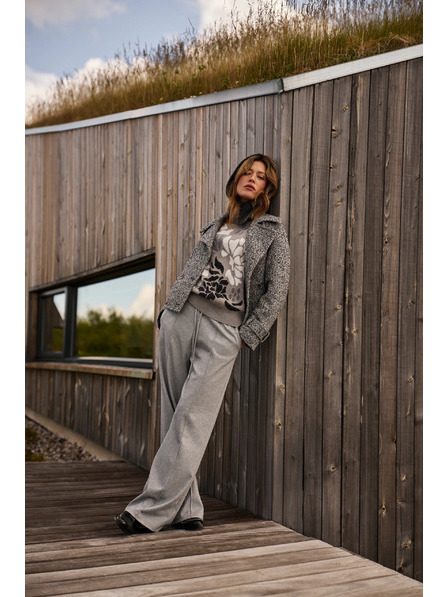 Moodo Kratek črno-bel plašč Moodo