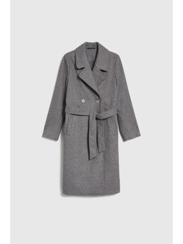 Moodo Siv plašč z pasom Moodo