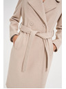 Moodo Plašč z pasom bež barve Moodo