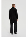 Moodo Dvojredni črni plašč Moodo