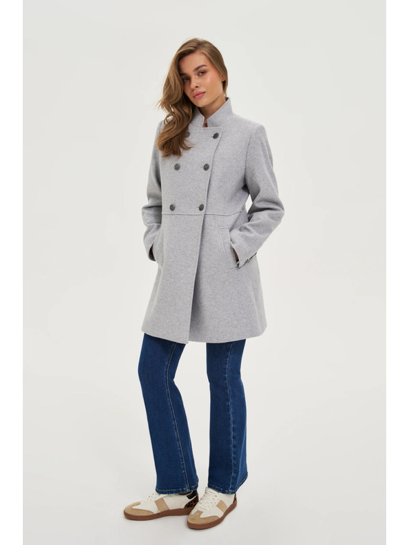 Moodo Kratek siv plašč Moodo