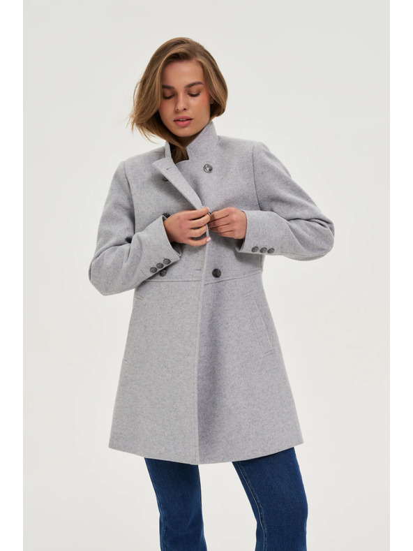 Moodo Kratek siv plašč Moodo