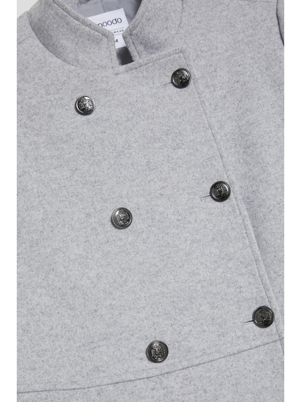 Moodo Kratek siv plašč Moodo