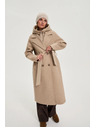 Moodo Dolg bež plašč s kapuco Moodo