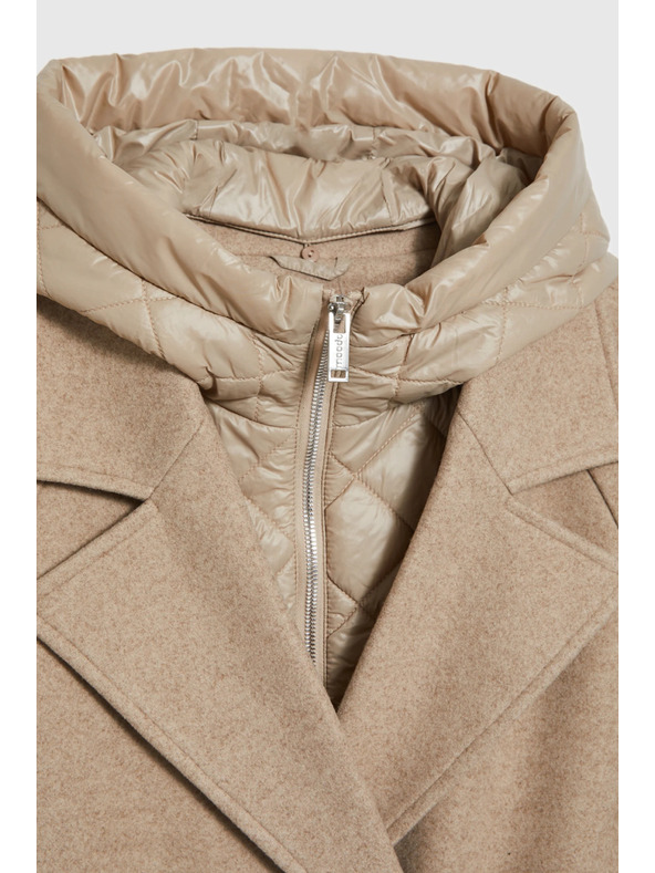 Moodo Dolg bež plašč s kapuco Moodo