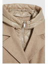Moodo Dolg bež plašč s kapuco Moodo