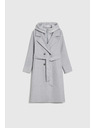 Moodo Dolg siv plašč s kapuco Moodo