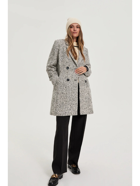 Moodo Plašč ribja kost siv Moodo