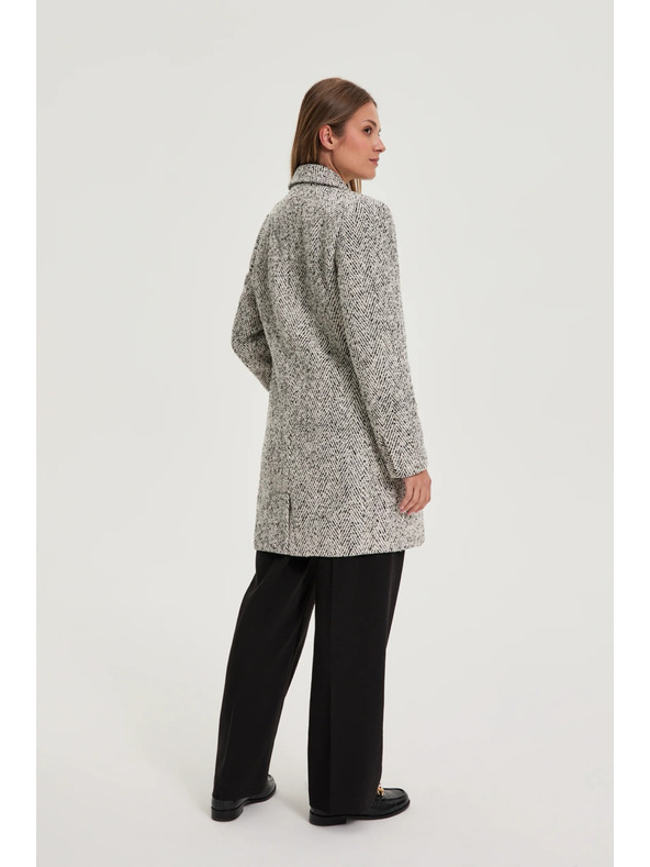 Moodo Plašč ribja kost siv Moodo