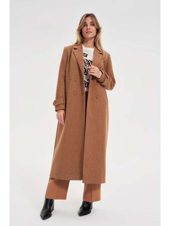 Moodo Dolg rjav plašč Moodo