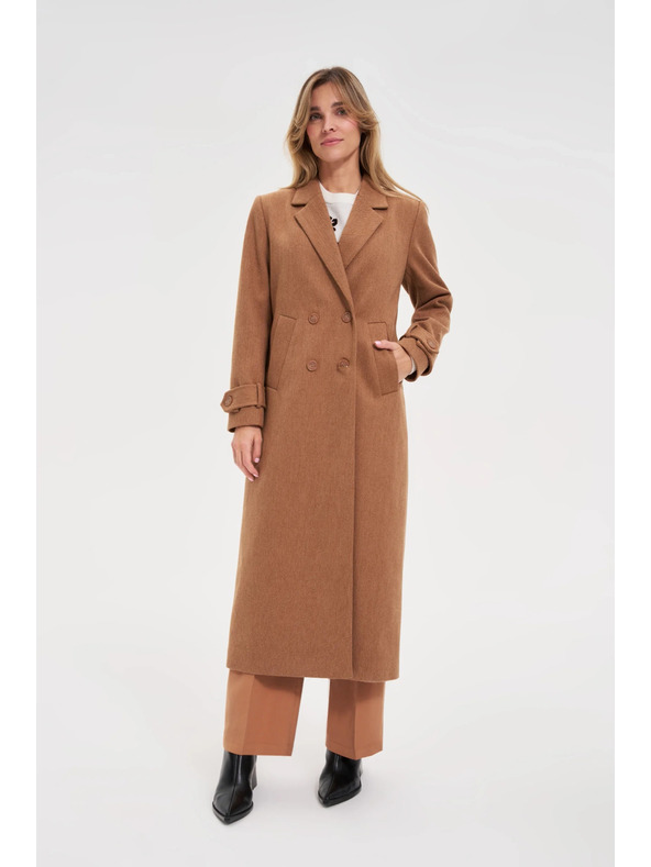 Moodo Dolg rjav plašč Moodo