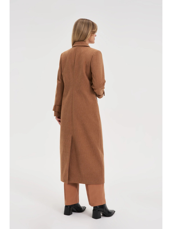 Moodo Dolg rjav plašč Moodo