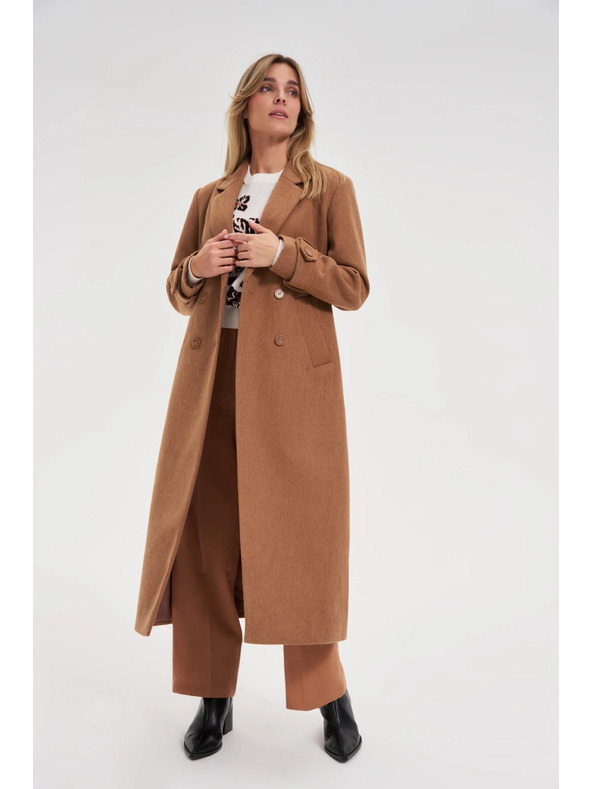 Moodo Dolg rjav plašč Moodo