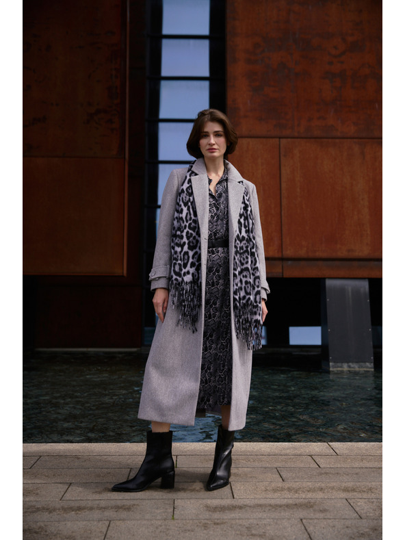 Moodo Dolg siv plašč Moodo