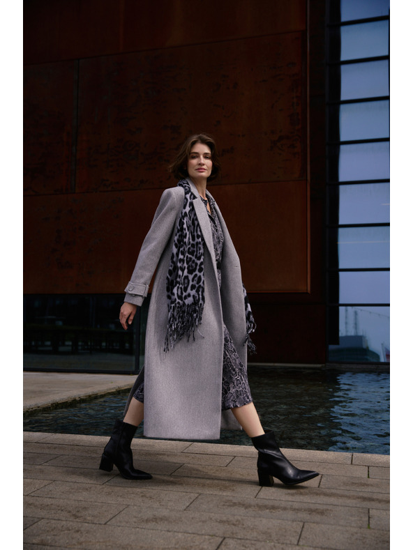 Moodo Dolg siv plašč Moodo