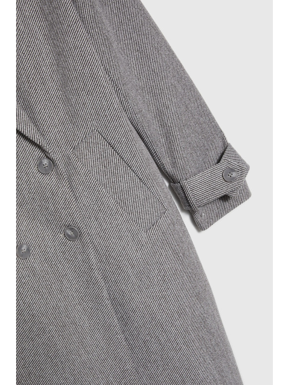 Moodo Dolg siv plašč Moodo