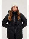 Moodo Prešita jakna s kapuco črna Moodo