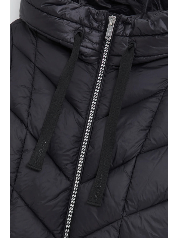 Moodo Prešita jakna s kapuco črna Moodo