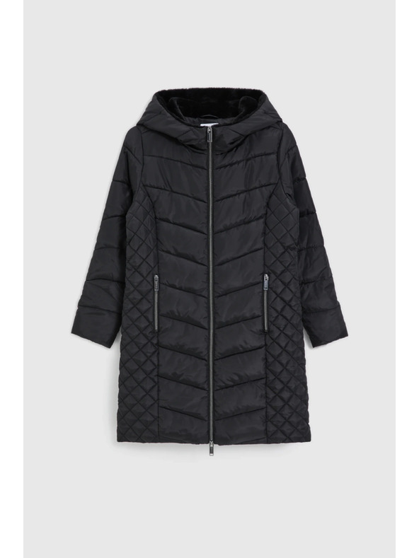 Moodo Jakna s prešito kapuco črna Moodo