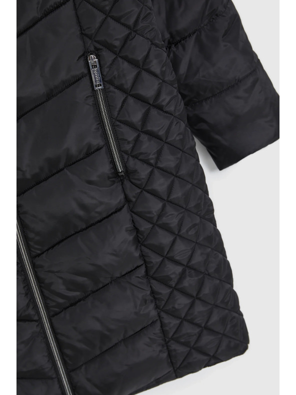 Moodo Jakna s prešito kapuco črna Moodo