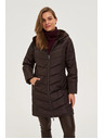Moodo Jakna s prešito kapuco rjava Moodo